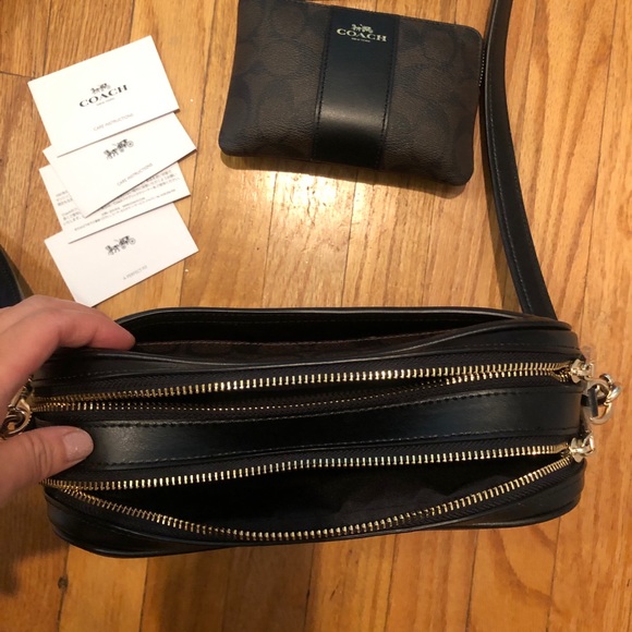 Authentic brand new w tags Coach black and gold hardware crossbody bag & wallet. - Picture 8 of 11